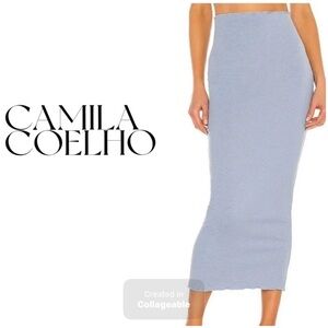 ‼️WOW‼️Camila Coelho Logan Midi Skirt 💙💙💙💙💙💙💙💙💙💙💙💙💙🤍🤍🤍🤍🤍🤍‼️